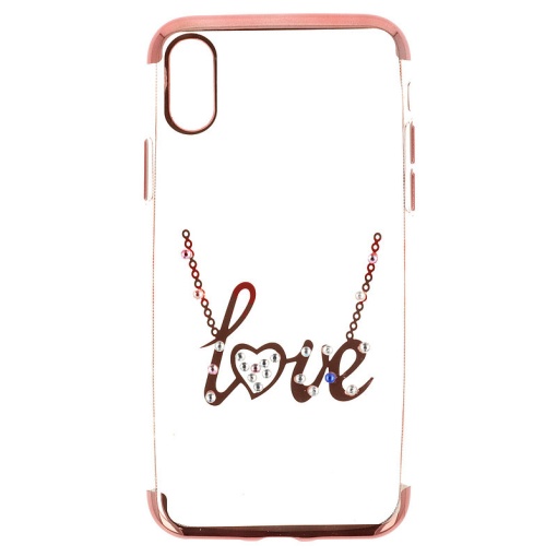 Husa TPU Diamonds Apple iPhone X LOVE