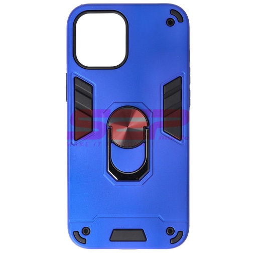 Husa TPU+PC Armor Ring Case Apple iPhone 12 Pro Max Electric Blue