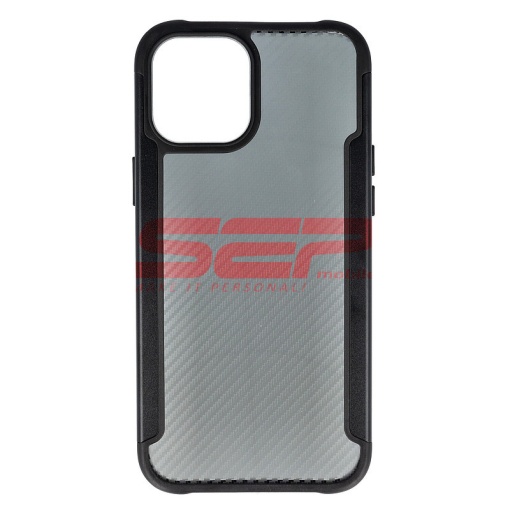 Husa TPU+PC Carbon Fiber Apple iPhone 12 Pro Max Black