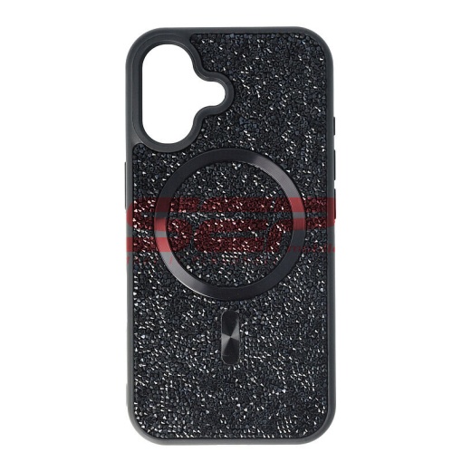 Husa TPU+PC Diamonds Magsafe Apple iPhone 16 Black