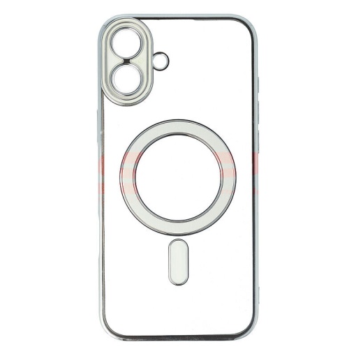 Husa TPU Plating Frame Magnetic Magsafe Apple iPhone 16 Plus White