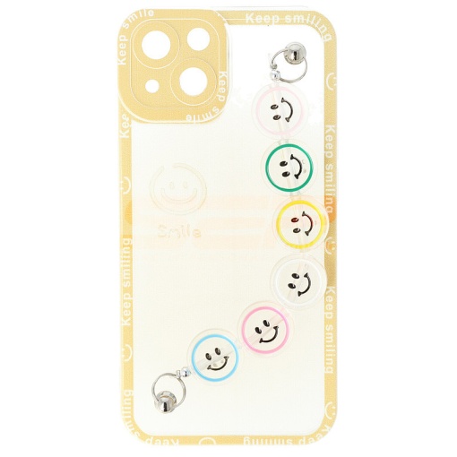 Husa TPU Smiley Chain Apple iPhone 13 Yellow