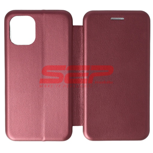 Husa FlipCover Round Apple iPhone 12 mini Wine