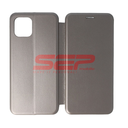 Husa FlipCover Round Samsung Galaxy A03 4G Fossil Gray
