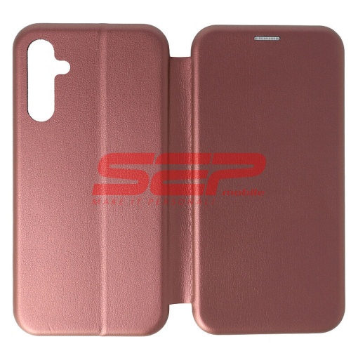 Husa FlipCover Round Samsung Galaxy A15 Wine