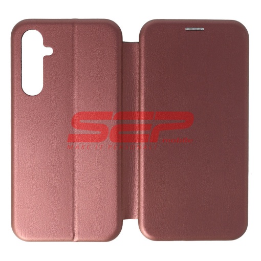 Husa FlipCover Round Samsung Galaxy A55 Wine