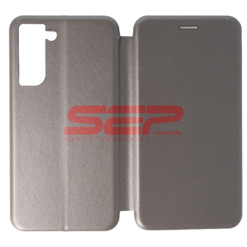 Husa FlipCover Round Samsung Galaxy S21 FE Fossil Grey