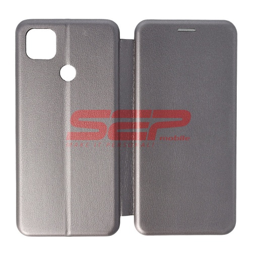 Husa FlipCover Round Xiaomi Redmi 9C Fossil Gray
