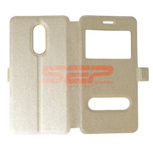 Husa FlipCover Smart View Lenovo K6 Note GOLD