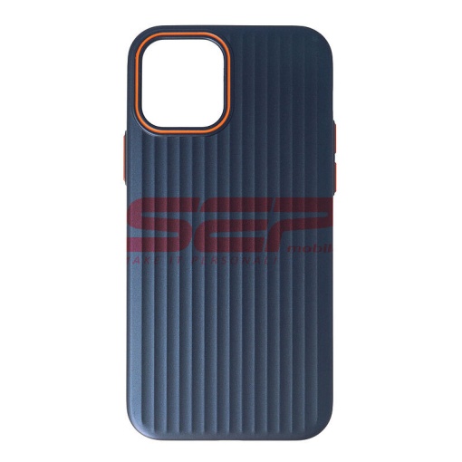Husa PC Metallic Lines Apple iPhone 12 Pro Navy