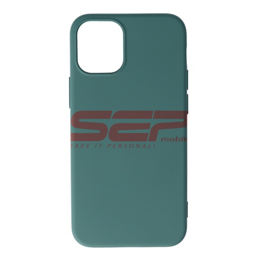 Husa silicon Square Liquid Apple iPhone 12 mini Dark Green