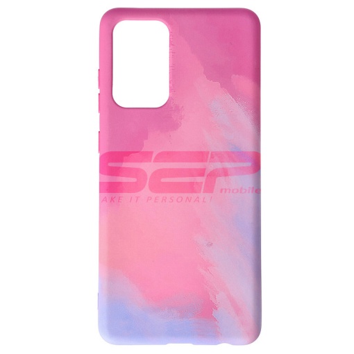 Husa silicon Watercolor Samsung Galaxy A72 Purplish Red