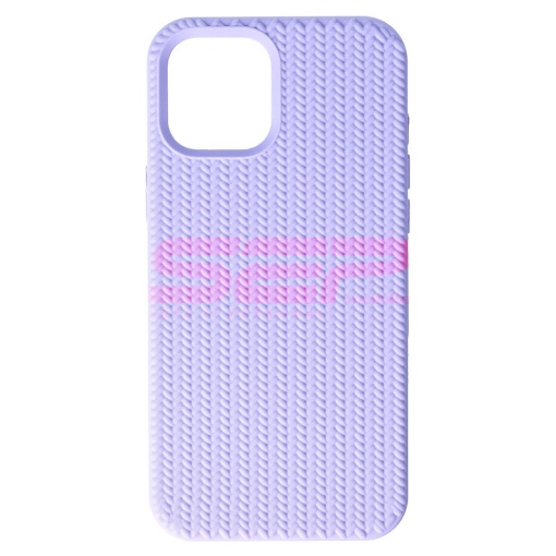 Husa silicon Woven Texture Apple iPhone 12 Pro Max Lavender