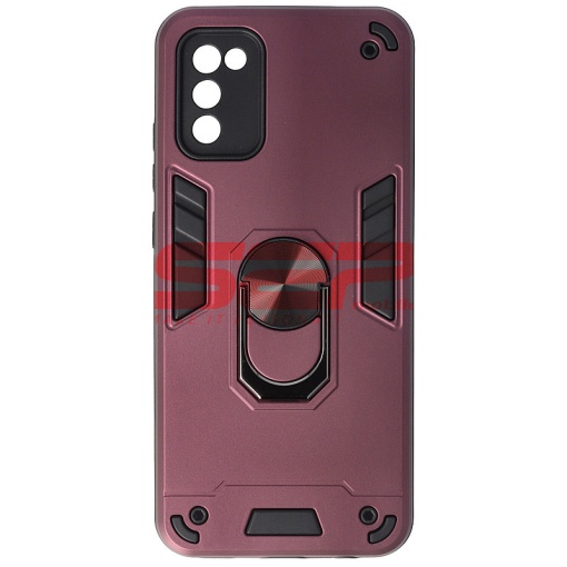 Husa TPU+PC Armor Ring Case Samsung Galaxy A02s Wine