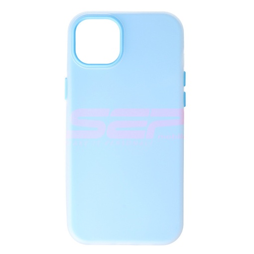 Husa TPU+PC Candy Apple iPhone 15 Plus Baby Blue