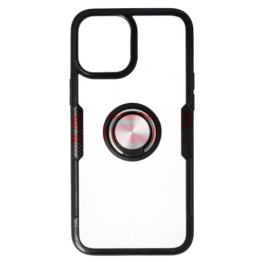 Husa TPU+PC Carbon Ring Case Apple iPhone 12 Pro Max Black