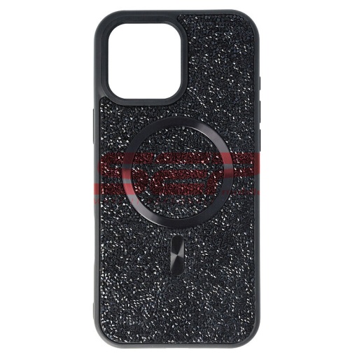 Husa TPU+PC Diamonds Magsafe Apple iPhone 16 Pro Max Black