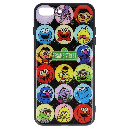 Husa UV Copy Glass Apple iPhone 8 Plus Sesame Street