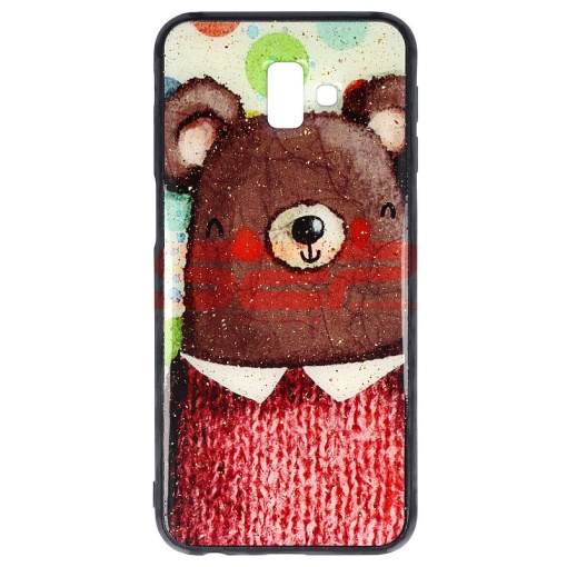 Husa UV Copy Glass Samsung Galaxy J6 Plus Bear