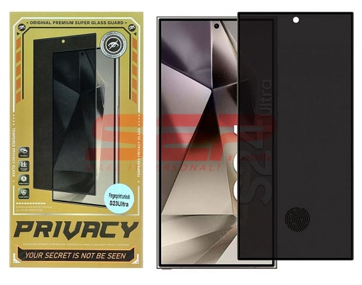 Folie protectie display sticla Privacy FingerPrint Unlock Samsung Galaxy S24 Black