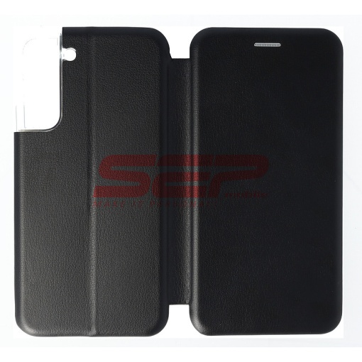 Husa FlipCover Round Samsung Galaxy S22 Plus Black