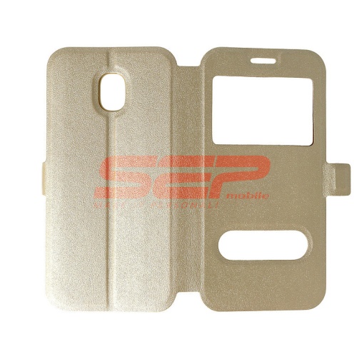 Husa FlipCover Smart View Samsung Galaxy J3 2017 GOLD