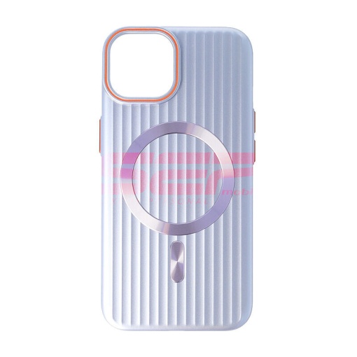 Husa PC Metallic Lines Magsafe Apple iPhone 14 Lavender