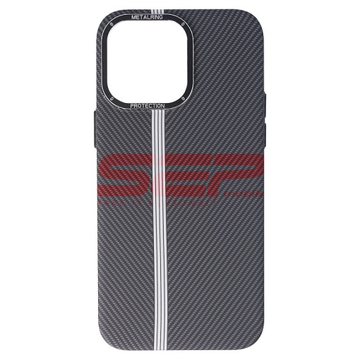 Husa PC MetalRing Carbon Apple iPhone 14 Pro Max Graphite