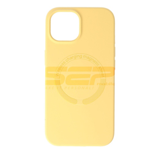 Husa silicon Mag Cover Apple iPhone 15 Yellow