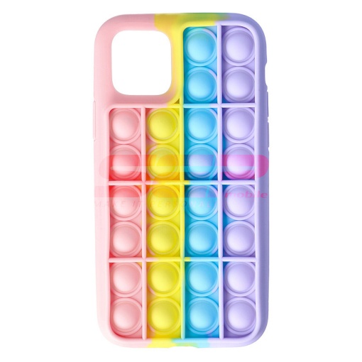 Husa silicon Pop IT Bubble Apple iPhone 11 Pro Rainbow