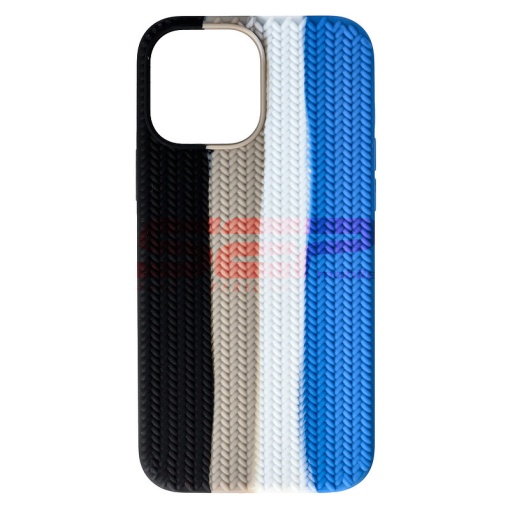 Husa silicon Woven Texture Apple iPhone 13 Pro Max Storm