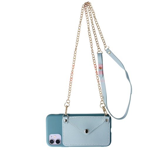 Husa TPU Crossbody Wallet Apple iPhone 12 BLUE