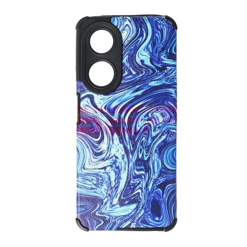 Husa TPU Leather Frosted Oppo A98 Blue Waves