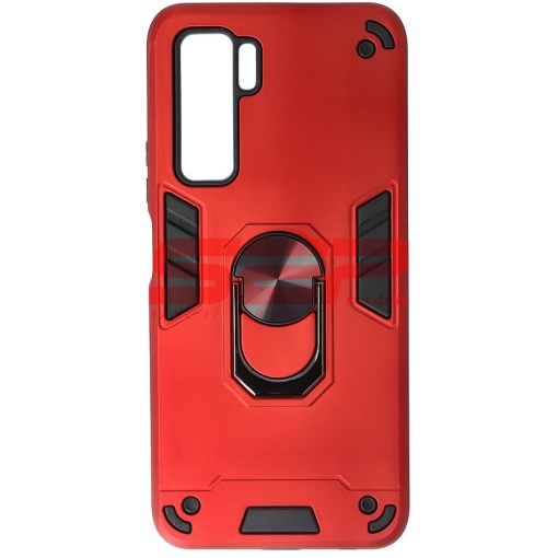 Husa TPU+PC Armor Ring Case Huawei P40 Lite 5G / nova 7 SE Red
