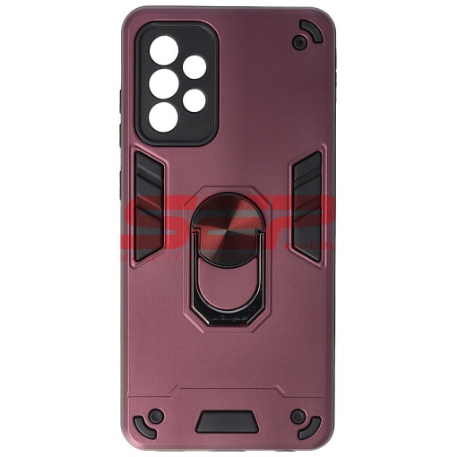 Husa TPU+PC Armor Ring Case Samsung Galaxy A72 Wine