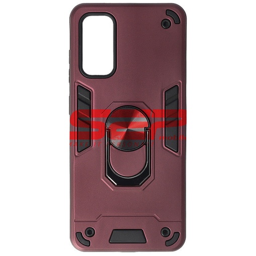 Husa TPU+PC Armor Ring Case Samsung Galaxy Note 20 5G Wine