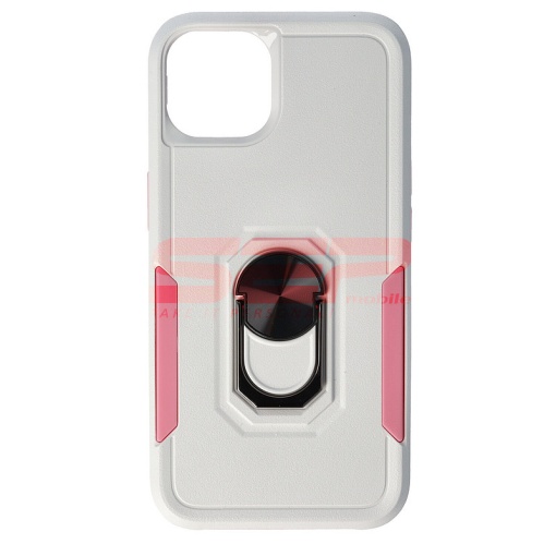 Husa TPU+PC Shockproof Ring Case Apple iPhone 13 Milky Pink