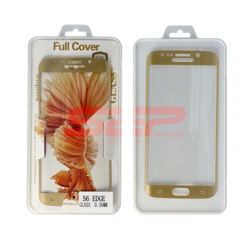 Geam CURBAT protectie display sticla 0,26 mm Samsung Galaxy S6 edge GOLD