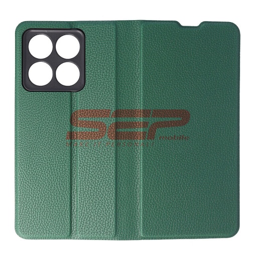 Husa FlipCover Leather Xiaomi 14T Dark Green