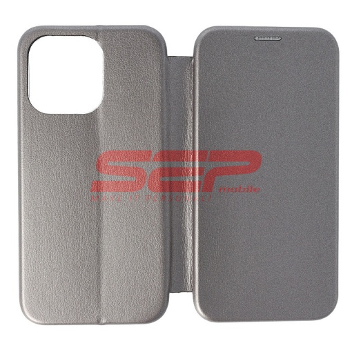 Husa FlipCover Round Apple iPhone 13 Pro Fossil Gray
