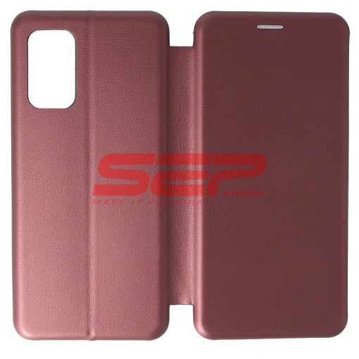 Husa FlipCover Round Xiaomi Redmi 9T Wine Red