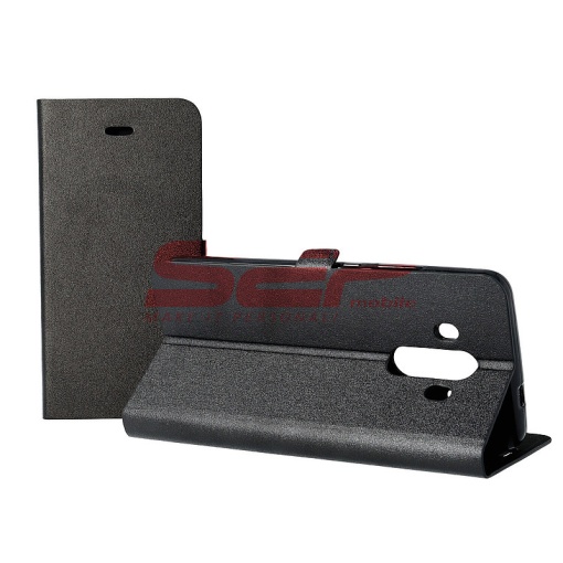 Husa FlipCover Stand Magnet Huawei P smart S NEGRU