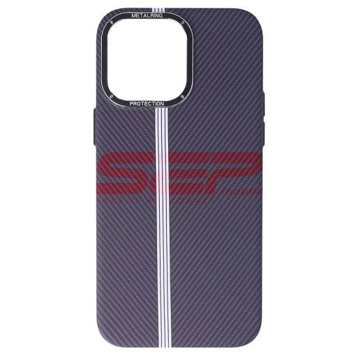 Husa PC MetalRing Carbon Apple iPhone 14 Pro Max Purple