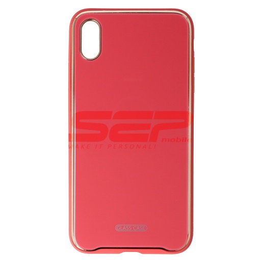Husa TPU & Glass Luxury Apple iPhone XS Max Red