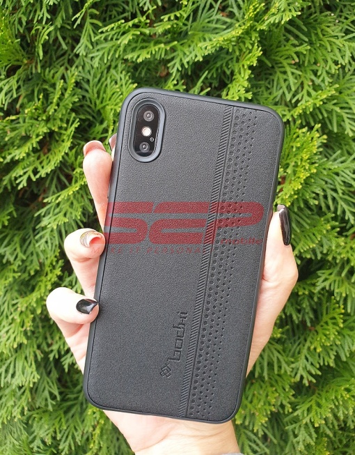 Husa TPU Leather bodhi. Apple iPhone XS Max Black