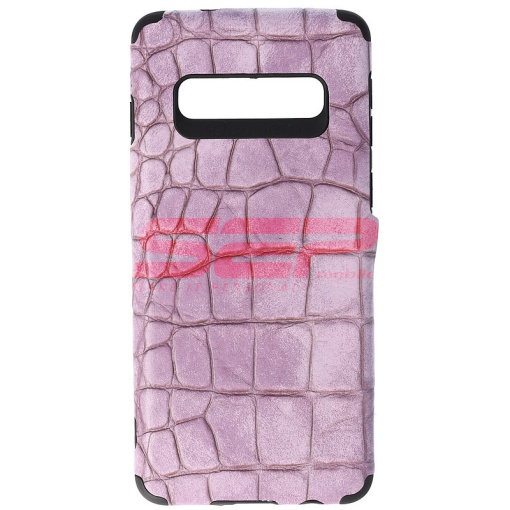 Husa TPU Leather Crocodile Samsung Galaxy S10 Lavender