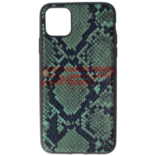 Husa TPU Leather Snake Apple iPhone 11 Pro Max Green