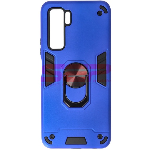 Husa TPU+PC Armor Ring Case Huawei P40 Lite 5G / nova 7 SE Electric Blue