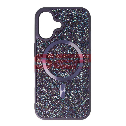 Husa TPU+PC Diamonds Magsafe Apple iPhone 16 Purple