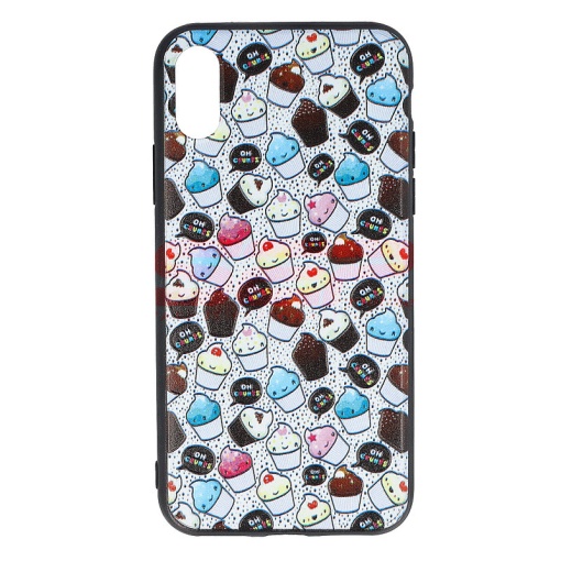 Husa TPU+PC UV Print 3D Apple iPhone X / XS Cupcakes